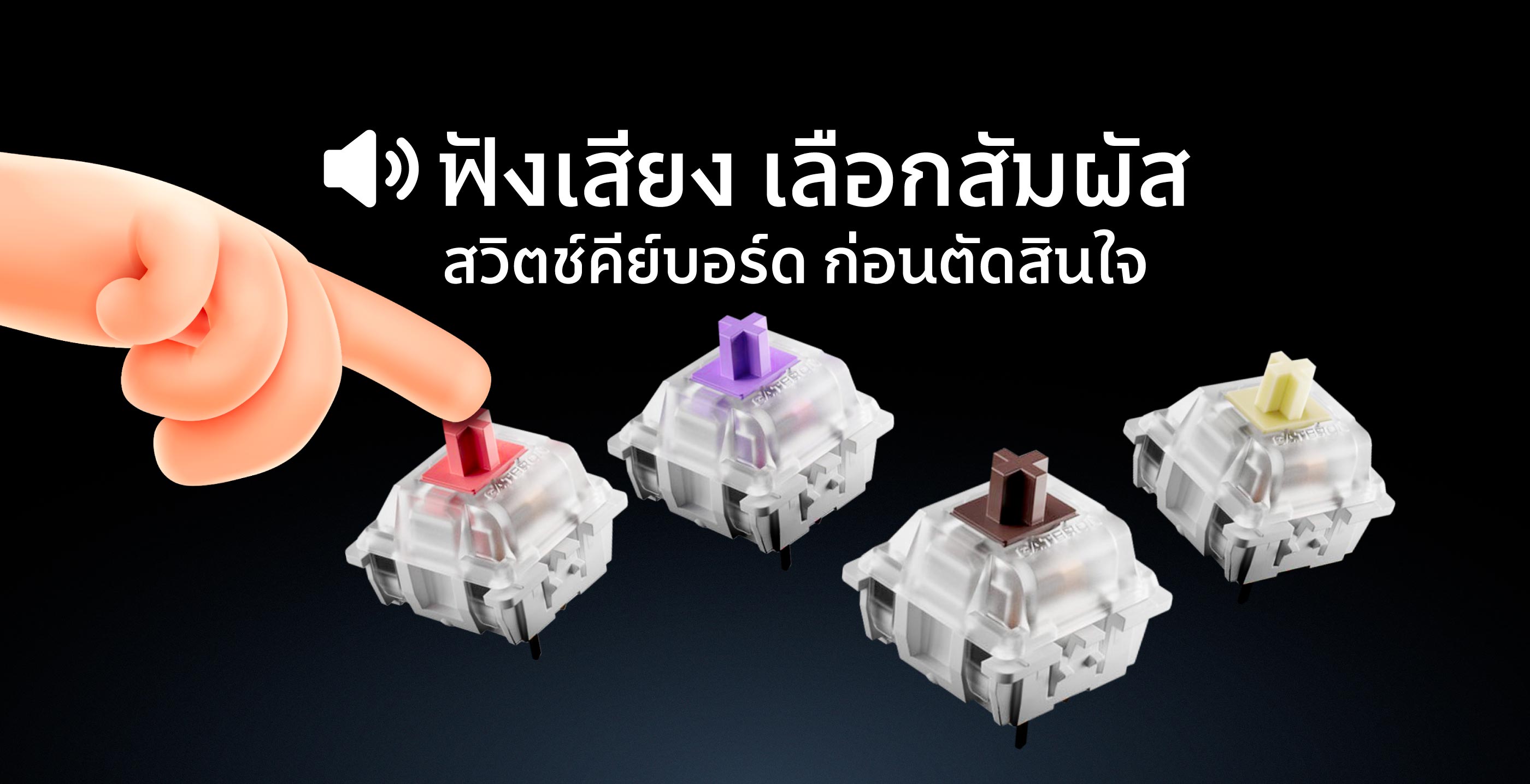 ฟังเสียง เลือกสัมผัส สวิตช์คีย์บอร์ด ต่างกันยังไง?