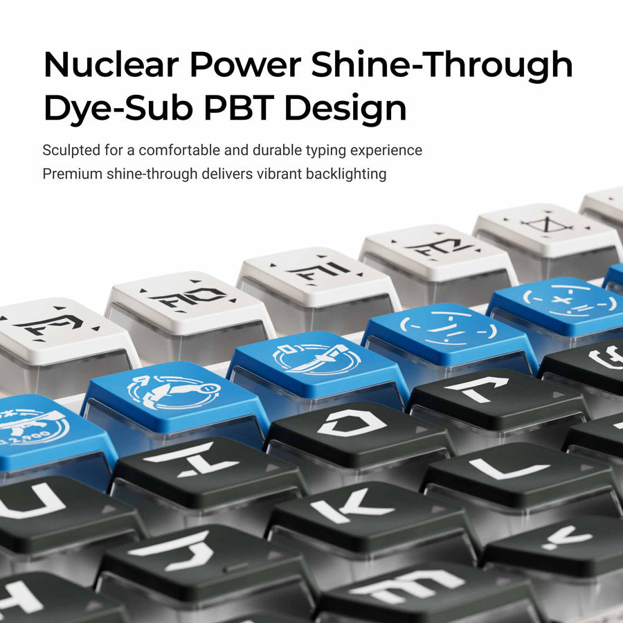 Arsenal - Nuclear Power Shine-through Dye-Sub PBT Full Keycap Set - Keychron Thailand