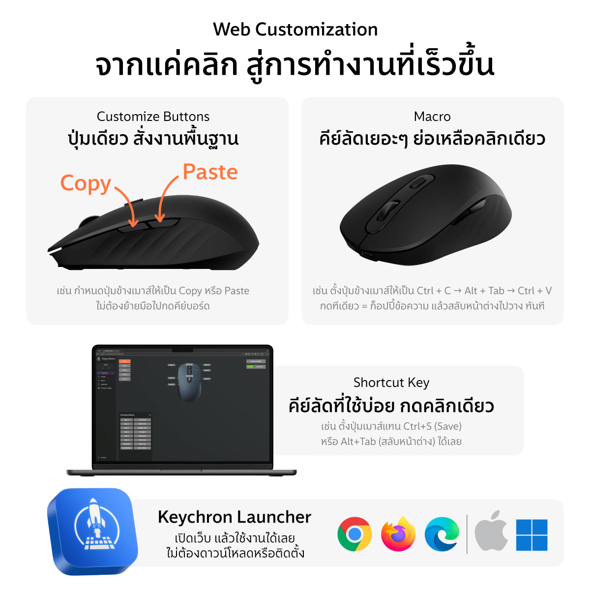 Keychron BM25 Wireless Mouse - Keychron Thailand