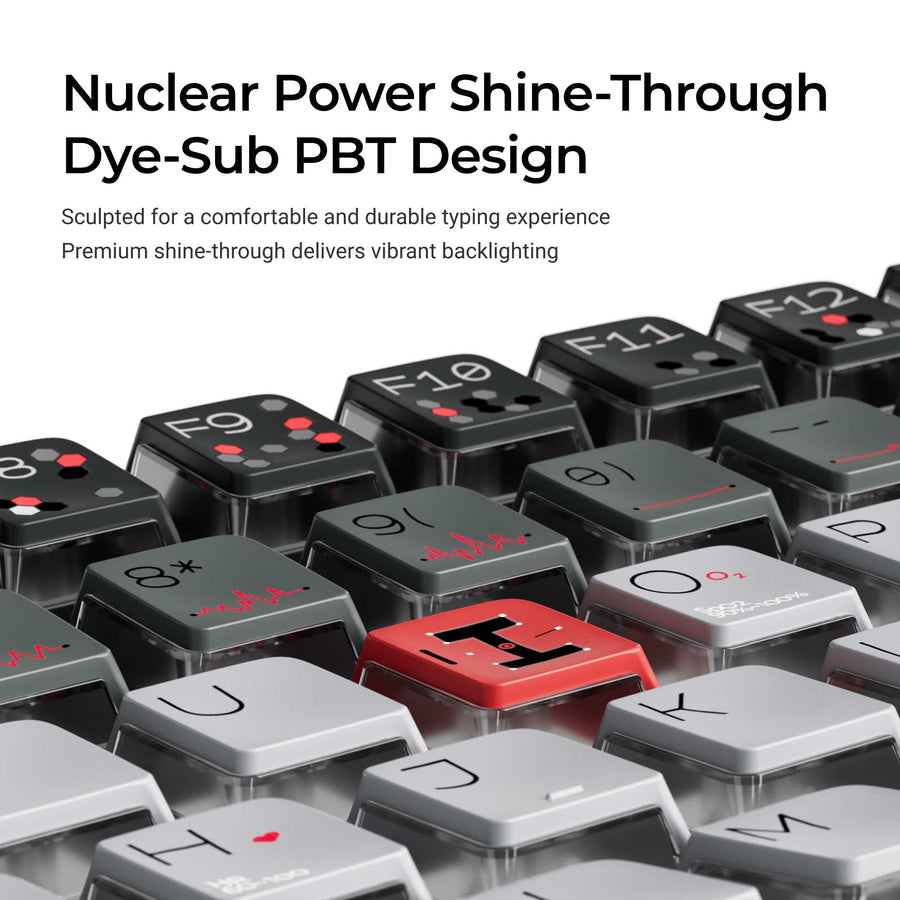 Bio-Individual - Nuclear Power Shine-through Dye-Sub PBT Full Keycap Set (Copy) - Keychron Thailand