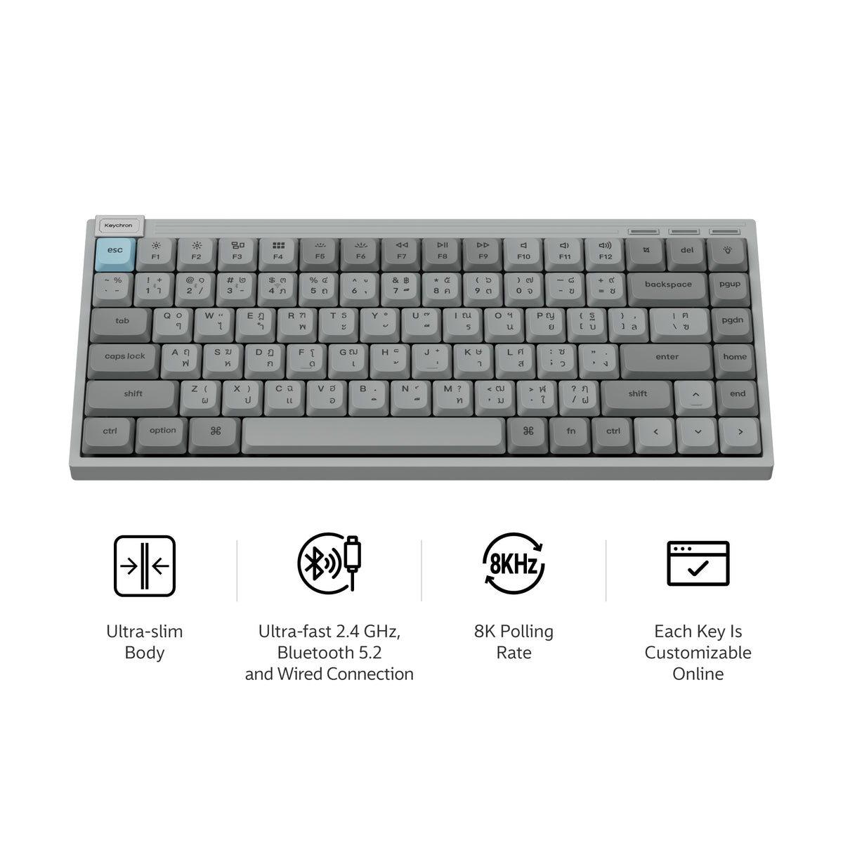 Keychron J9 Ultra 8K Wireless Custom Mechanical Keyboard