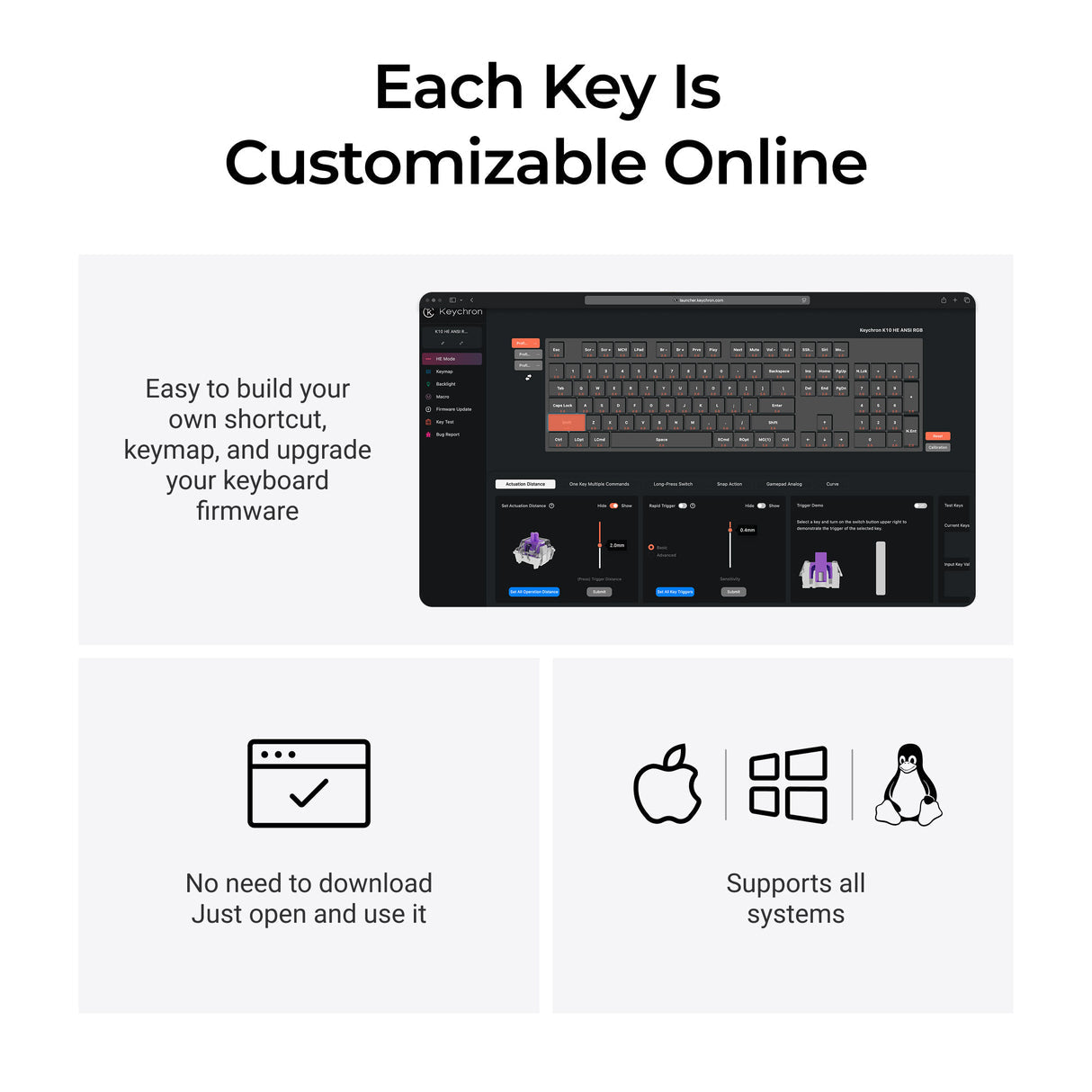 Keychron K10 HE Wireless Magnetic Switch Custom Keyboard - Keychron Thailand