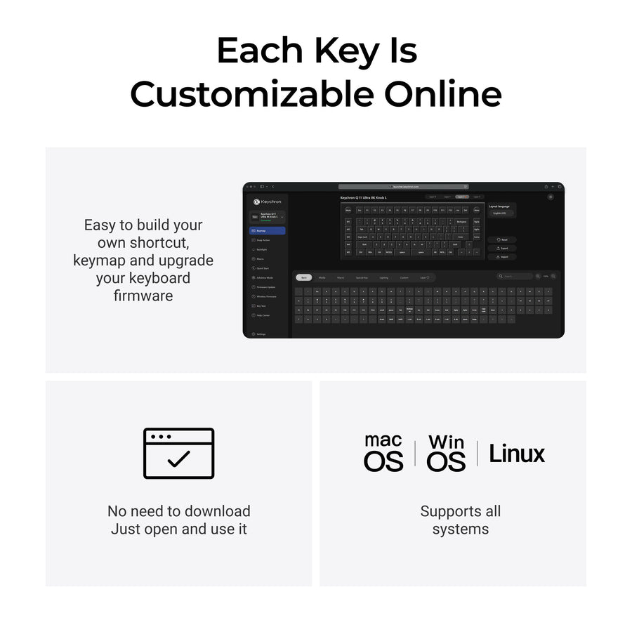 Keychron Q11 Ultra 8K Wireless Split Design Custom Mechanical Keyboard