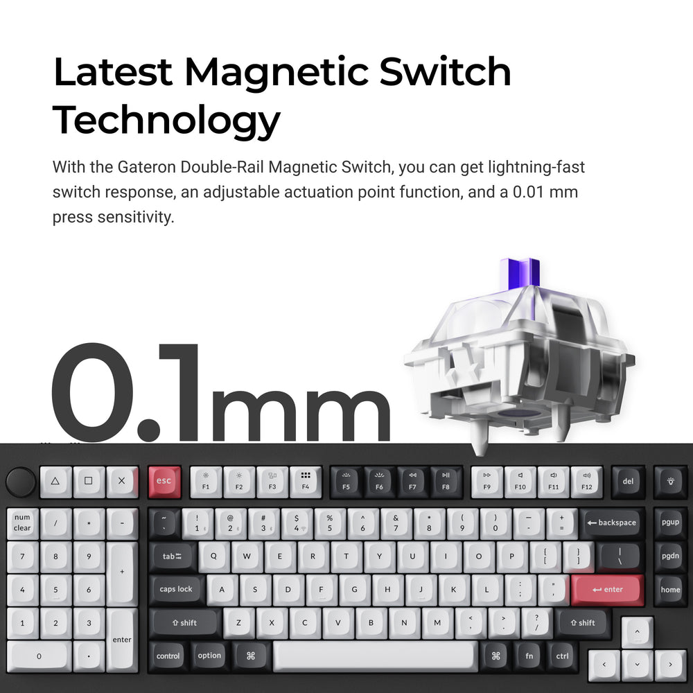 Keychron Q12 HE QMK Wireless Custom Magnetic Keyboard - Keychron Thailand