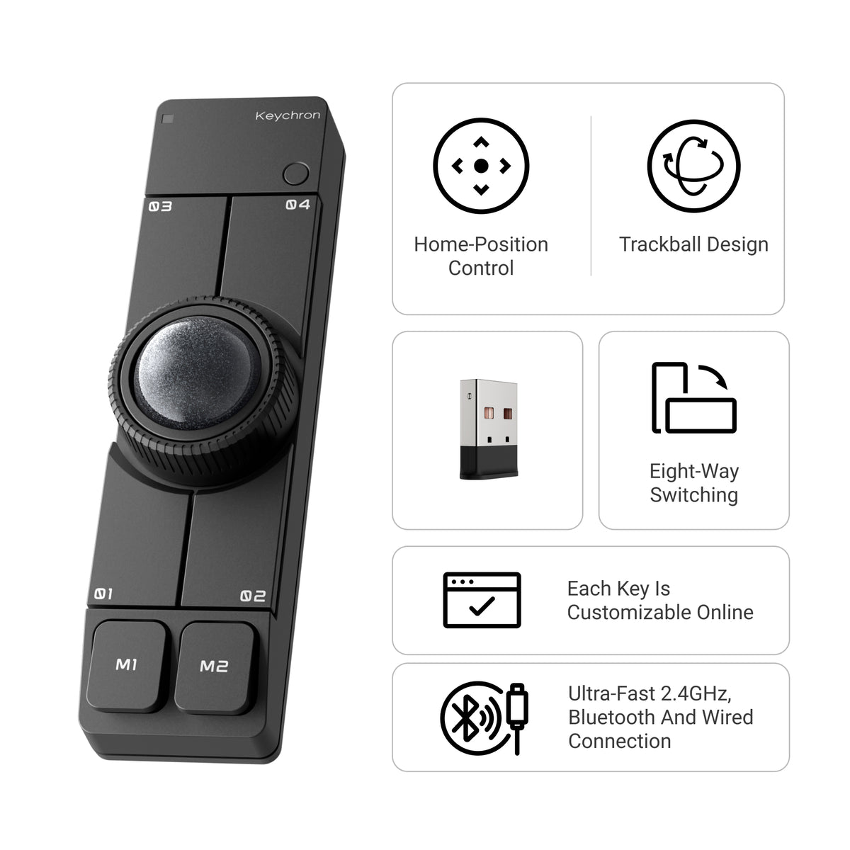 Keychron Nape Pro Wireless Trackball Mouse