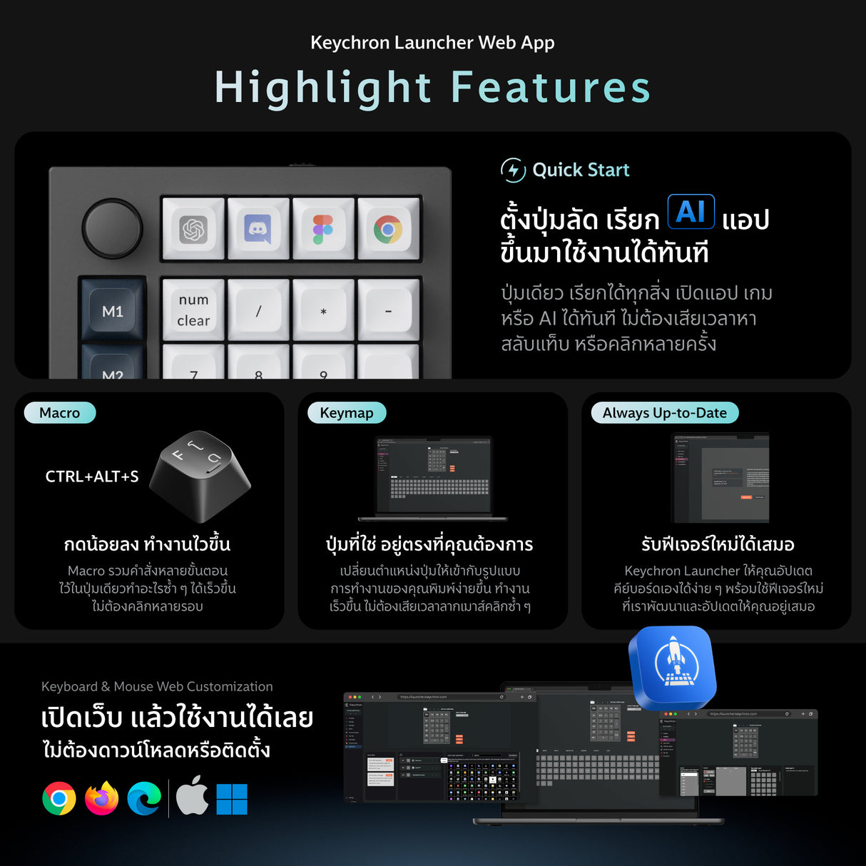 Keychron Q0 Max QMK Wireless Mechanical Keyboard - Keychron Thailand
