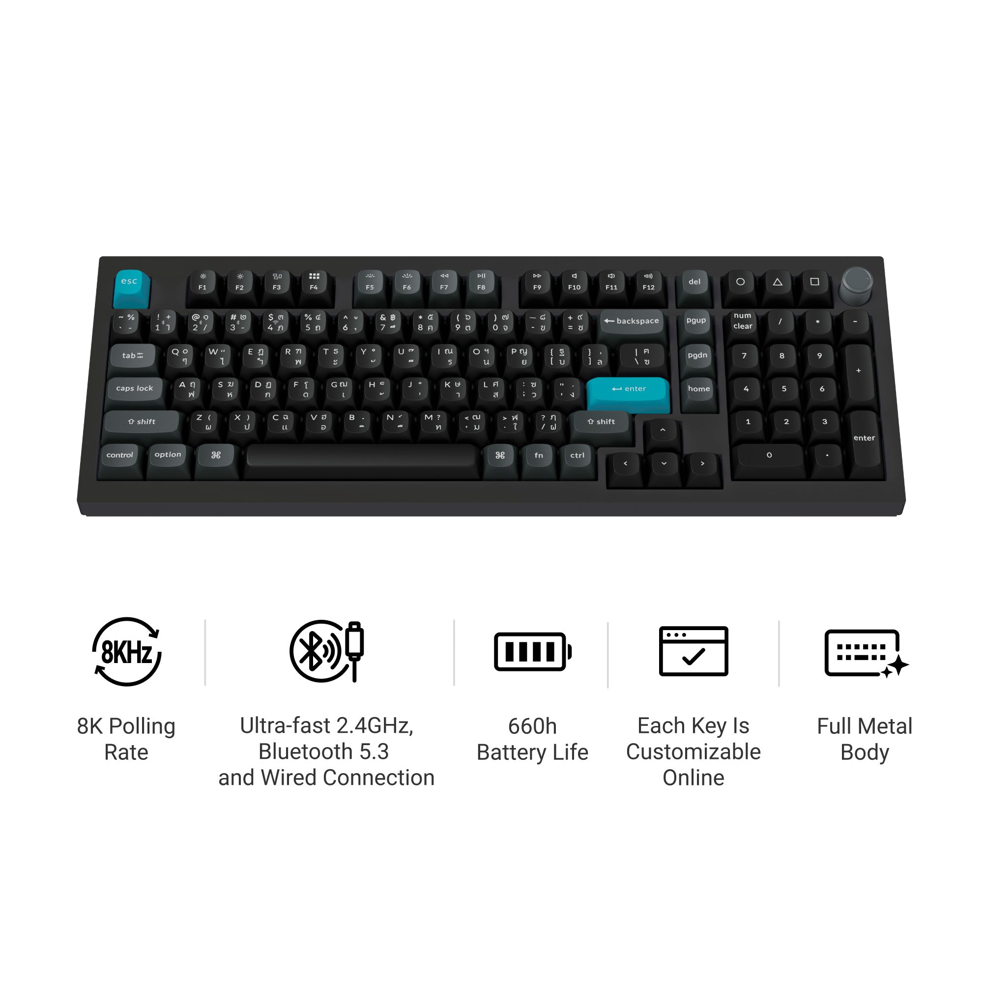 Keychron Q5 Ultra 8K Wireless Custom Mechanical Keyboard - Keychron Thailand