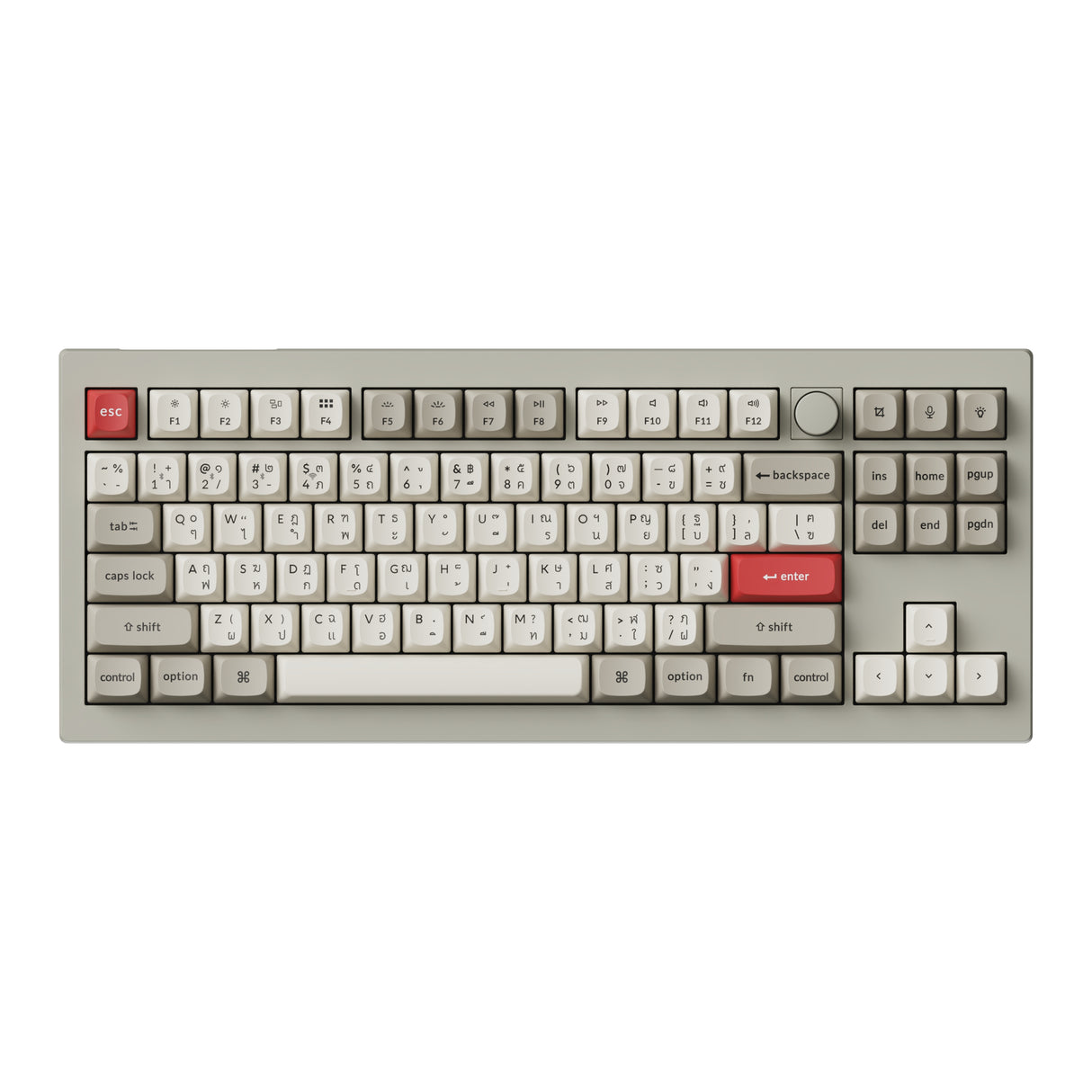 V3 Max Swappable RGB Backlight Red Switch - Retro - Knob Version -Thai