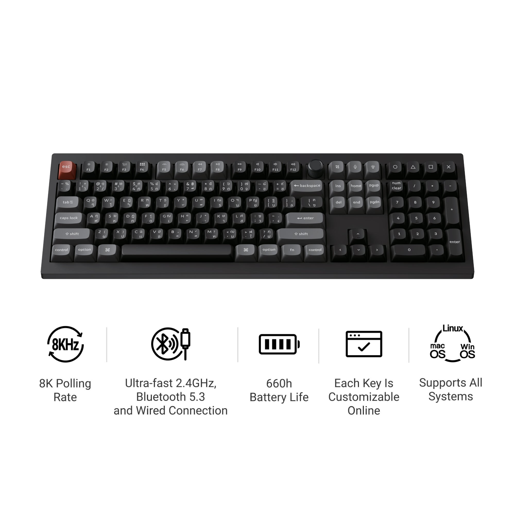 Keychron V6 Ultra 8K Wireless Custom Mechanical Keyboard