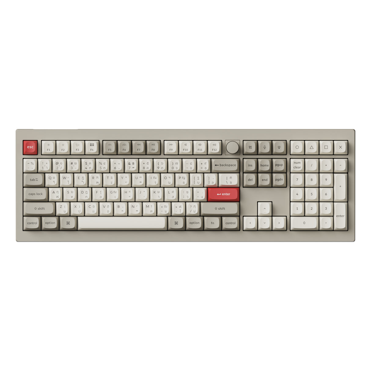 V6 Max Swappable RGB Backlight Banana Switch - Retro - Knob Version -Thai
