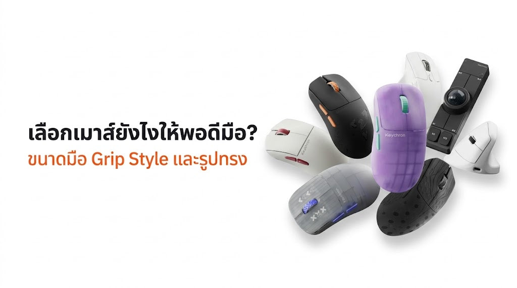 Cover : เลือกเมาส์ยังไงให้พอดีมือ?ขนาดมือ Grip Style และรูปทรง
