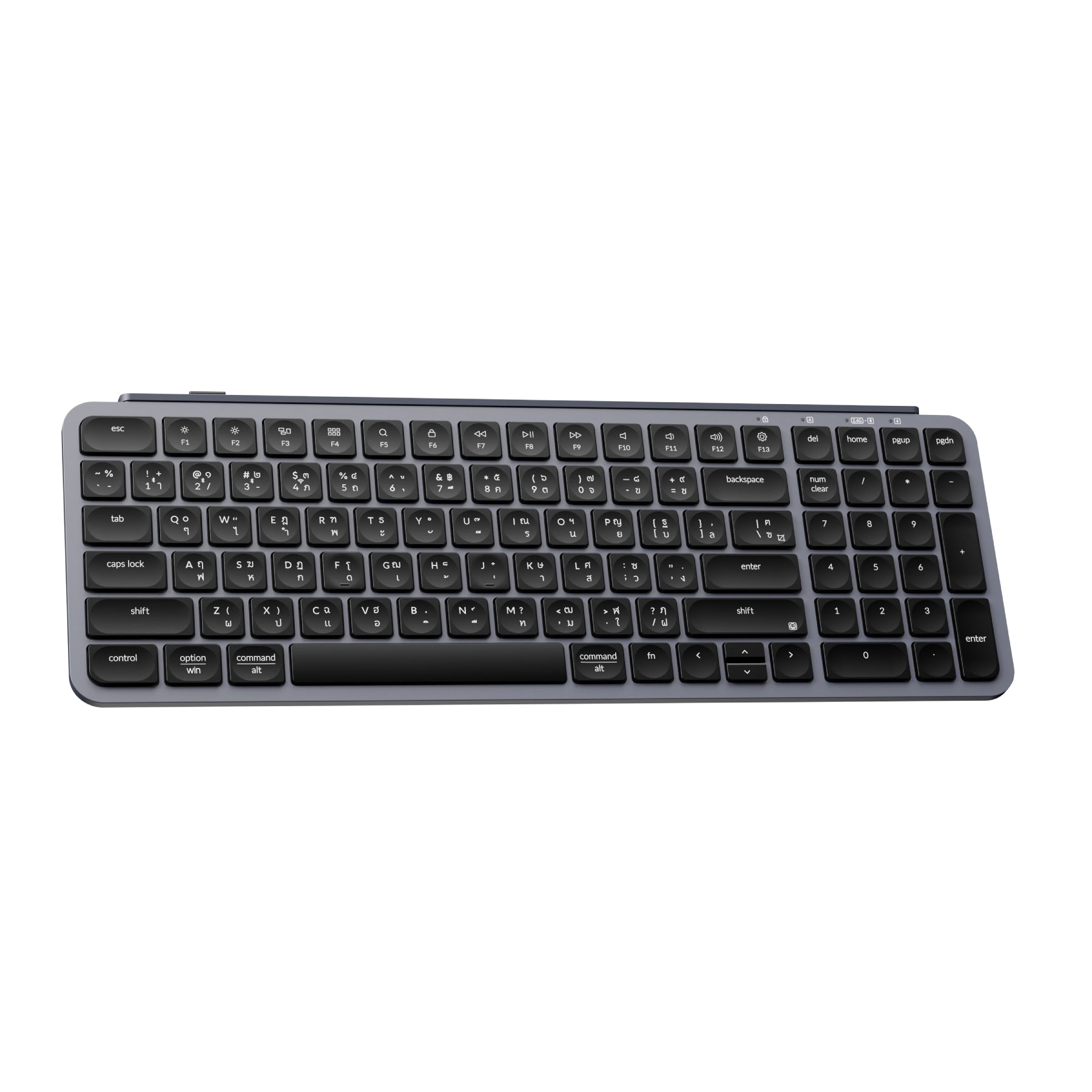 Keychron B2 Pro – คีย์บอร์ดไร้สายบางเฉียบ 96% สีเทา