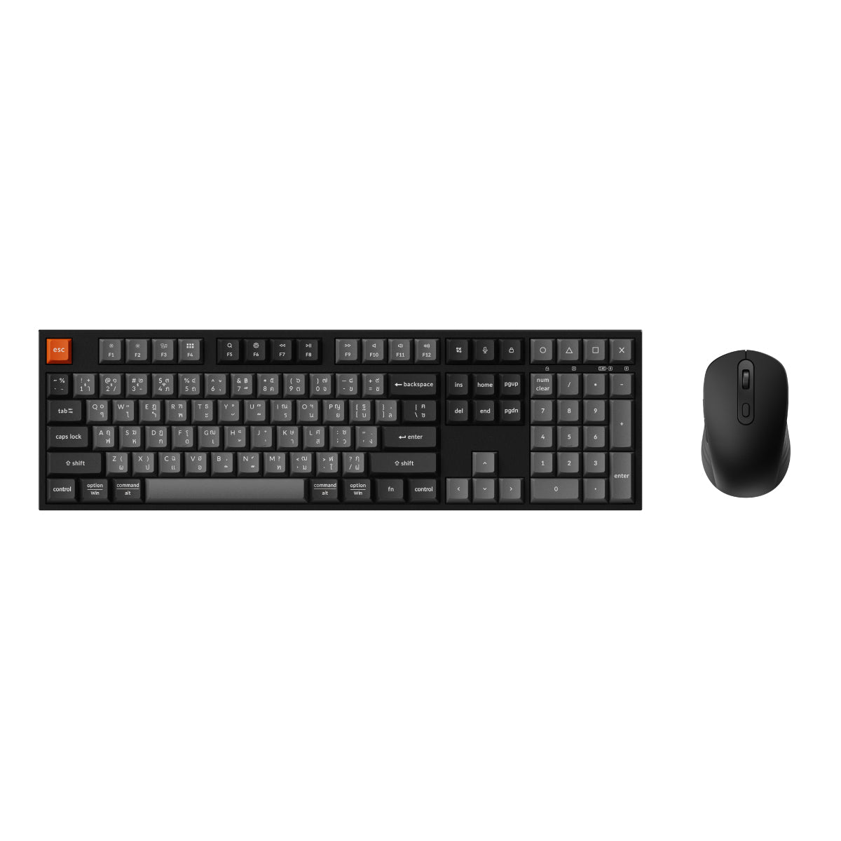 ชุดคอมโบคีย์บอร์ดและเมาส์ไร้สาย Keychron B36 Keyboard and BM25 Mouse Wireless Combo - Keychron Thailand