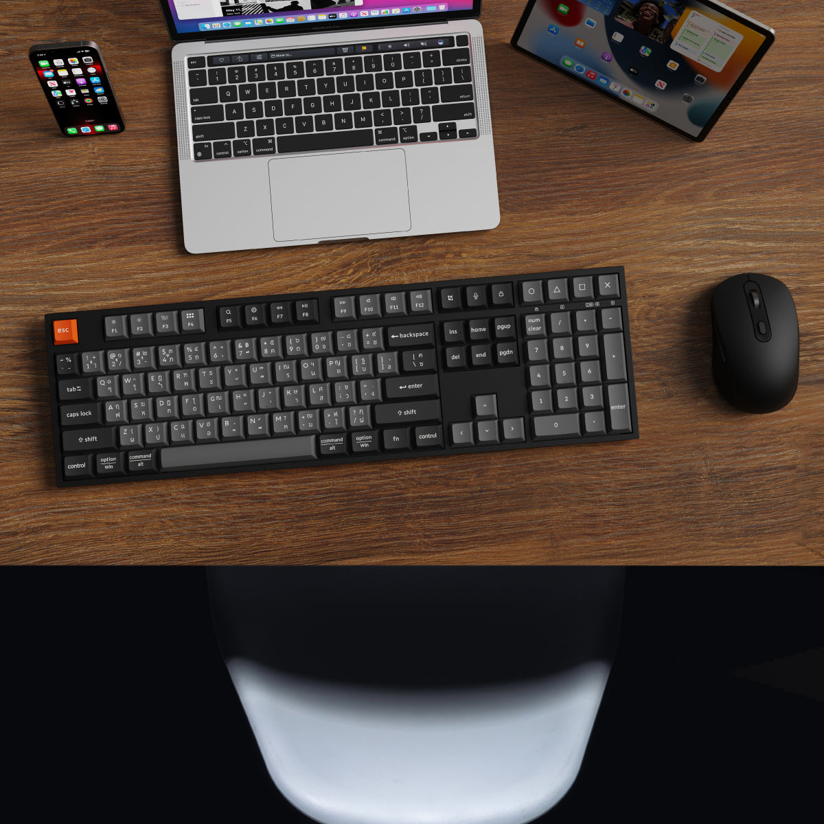 ชุดคอมโบคีย์บอร์ดและเมาส์ไร้สาย Keychron B36 Keyboard and BM25 Mouse Wireless Combo