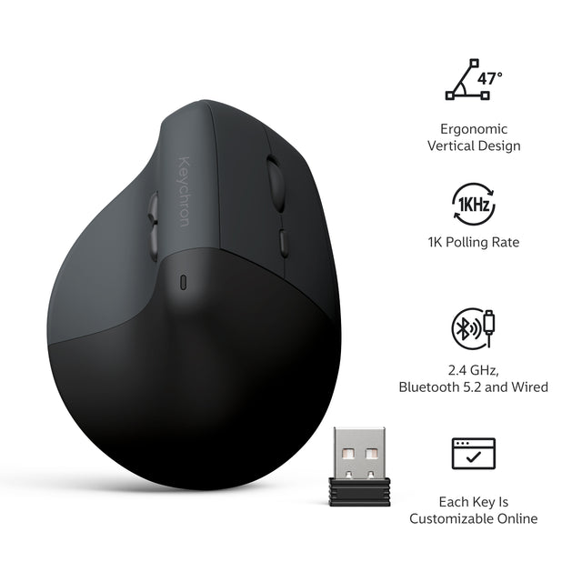 Keychron BM27 Wireless Vertical Ergonomic Mouse - Keychron Thailand