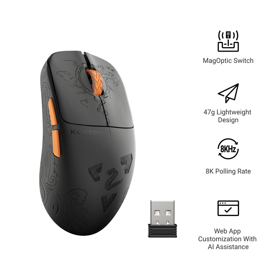 Keychron G3 HE 8K PixArt 3955 Wireless Gaming Mouse - Keychron Thailand
