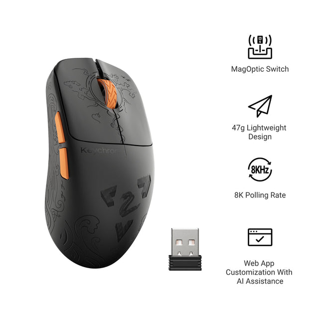 Keychron G3 HE 8K PixArt 3955 Wireless Gaming Mouse - Keychron Thailand