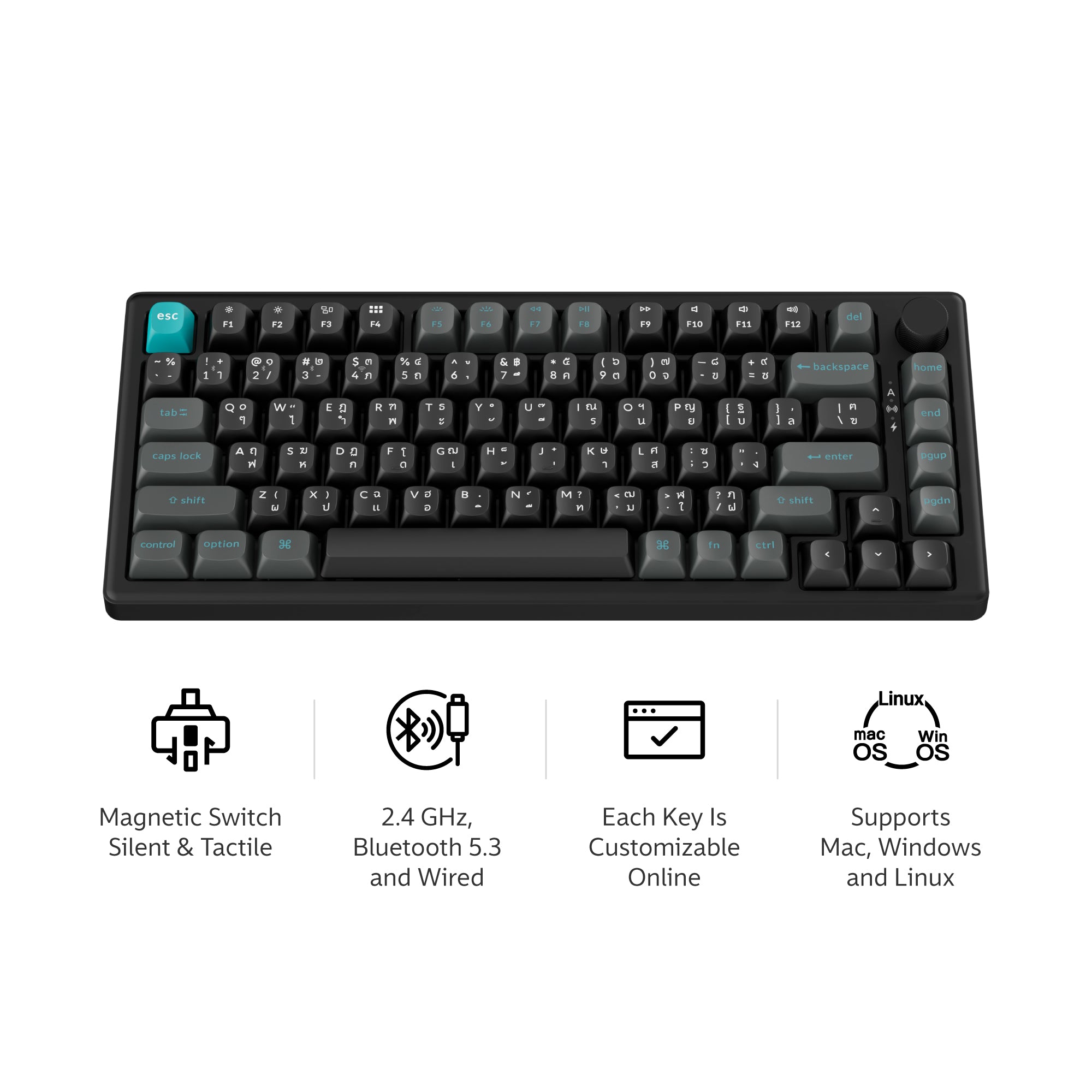 Keychron J2 TMR Wireless Magnetic Switch Keyboard