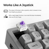 Keychron K2 TMR Wireless Magnetic Switch Custom Keyboard - Concrete Edition