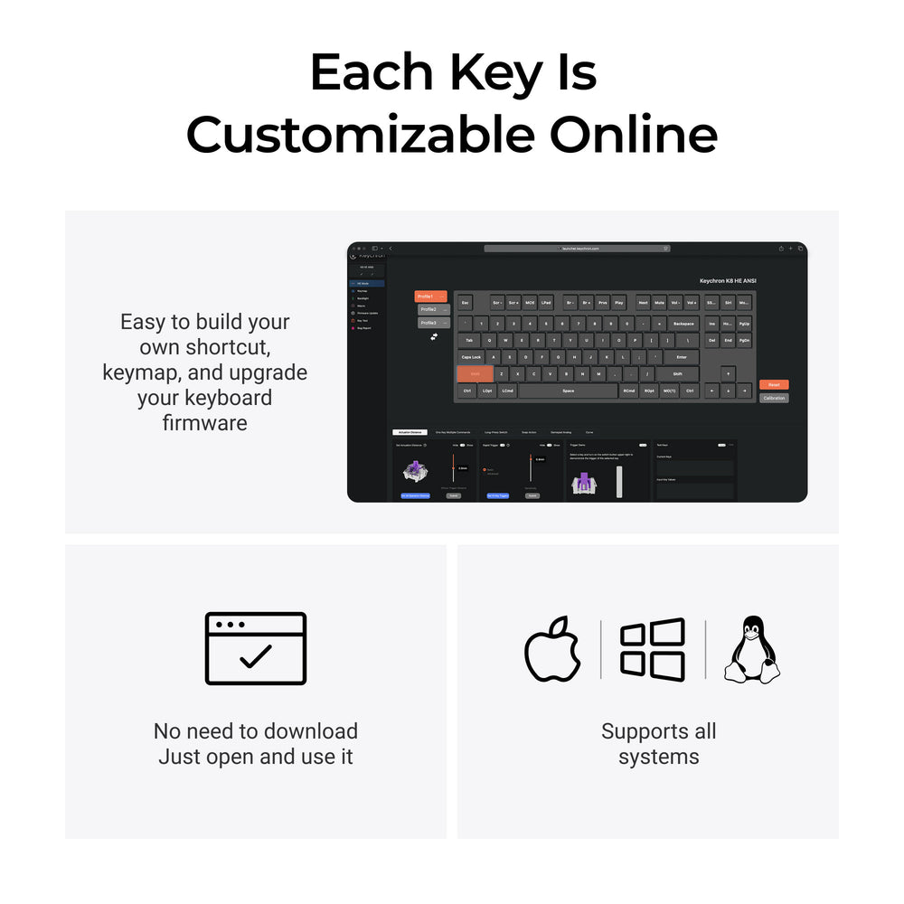 Keychron K8 HE Wireless Magnetic Switch Custom Keyboard - Keychron Thailand