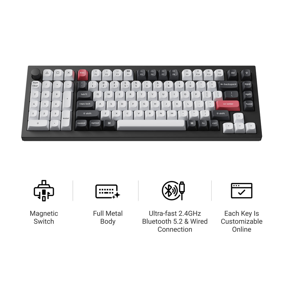 Keychron Q12 HE QMK Wireless Custom Magnetic Keyboard