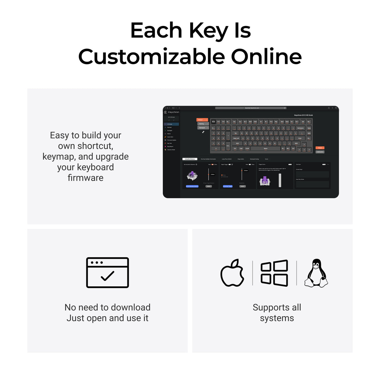 Keychron Q12 HE QMK Wireless Custom Magnetic Keyboard