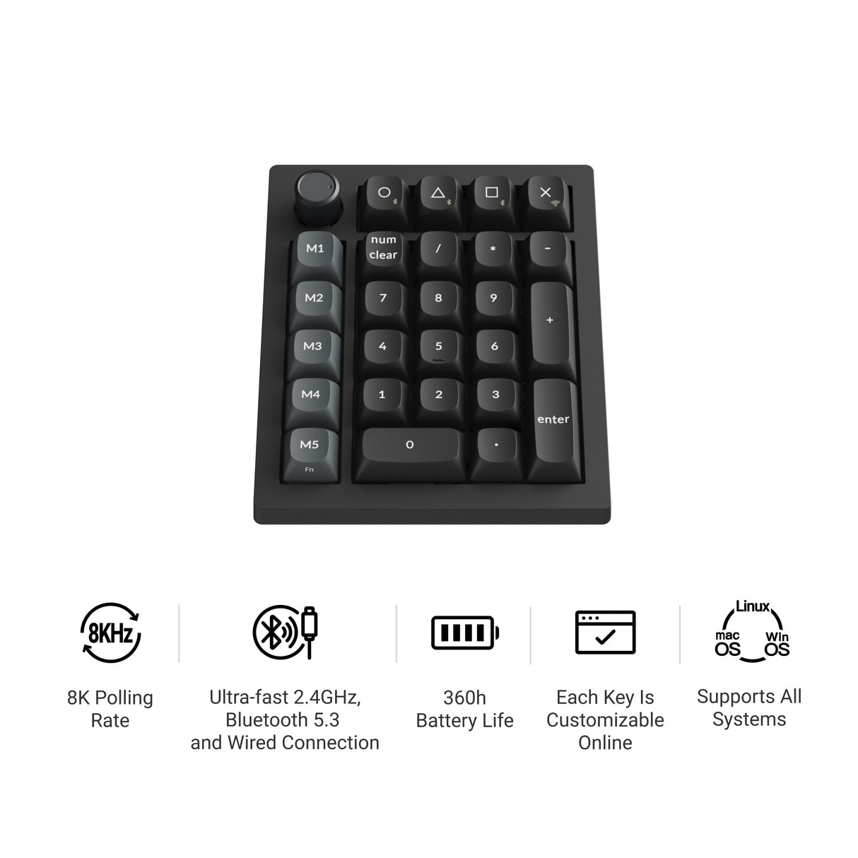 Keychron V0 Ultra 8K Wireless Custom Number Pad - Keychron Thailand