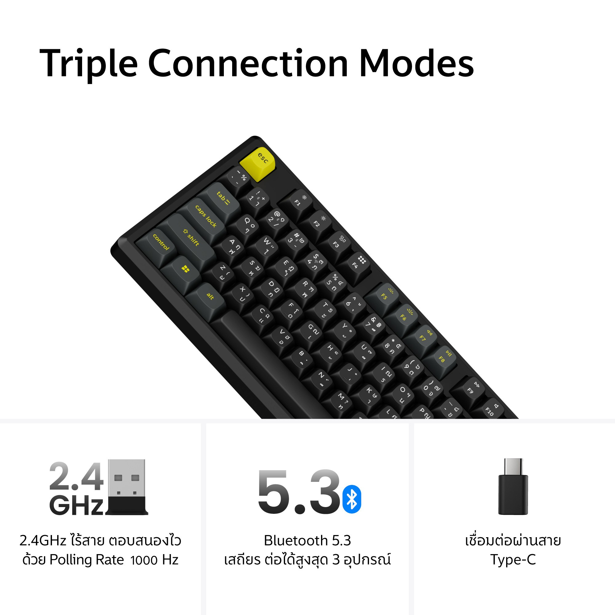 Keychron J5 TMR Wireless Magnetic Switch Keyboard - Keychron Thailand