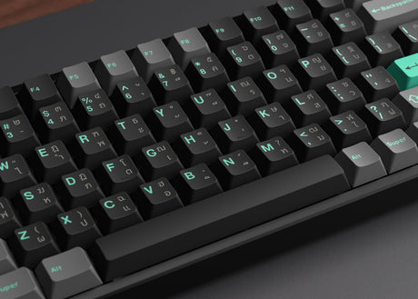 ชุดคีย์แคป Cherry Profile Double-Shot PBT Full Set Keycaps - Hacker Mint (218 ปุ่ม) - Keychron Thailand