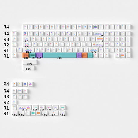 Pixel Sunset - Cherry Profile Dye-Sub PBT Full Keycap Set - Keychron Thailand