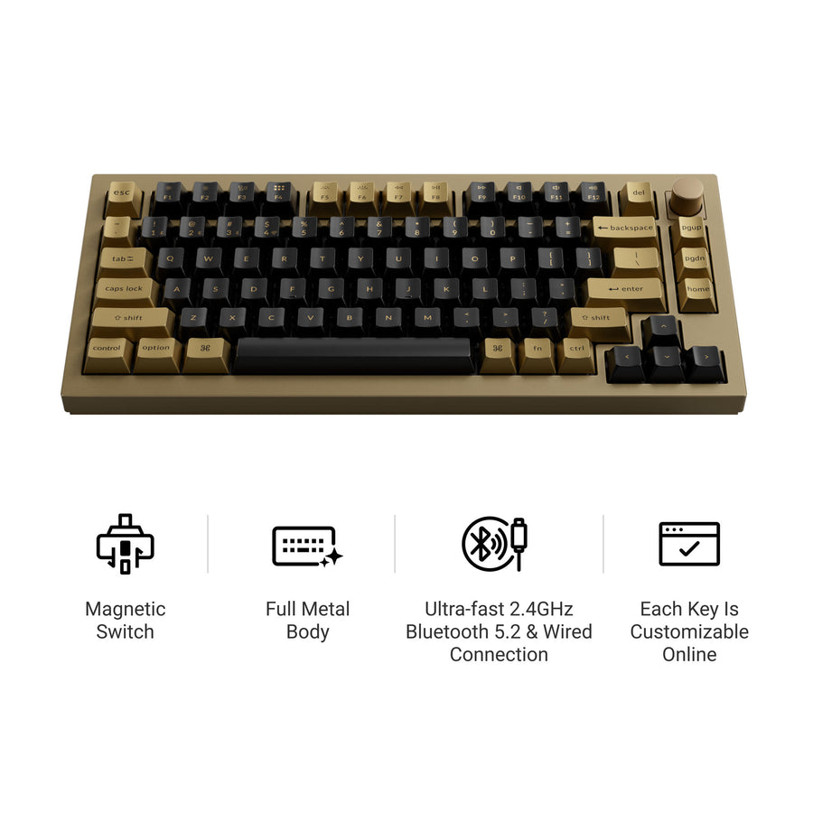 Keychron Q1 TMR QMK Wireless Custom Keyboard - Copper Edition - Keychron Thailand