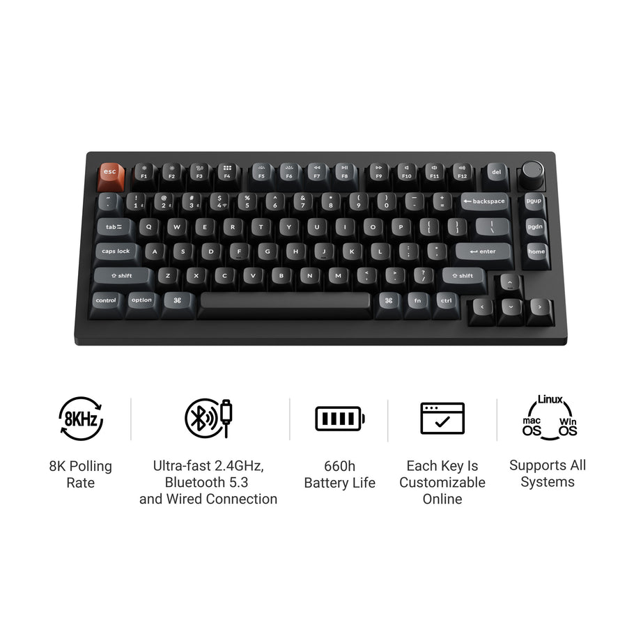 Keychron V1 Ultra 8K Wireless Custom Mechanical Keyboard - Keychron Thailand