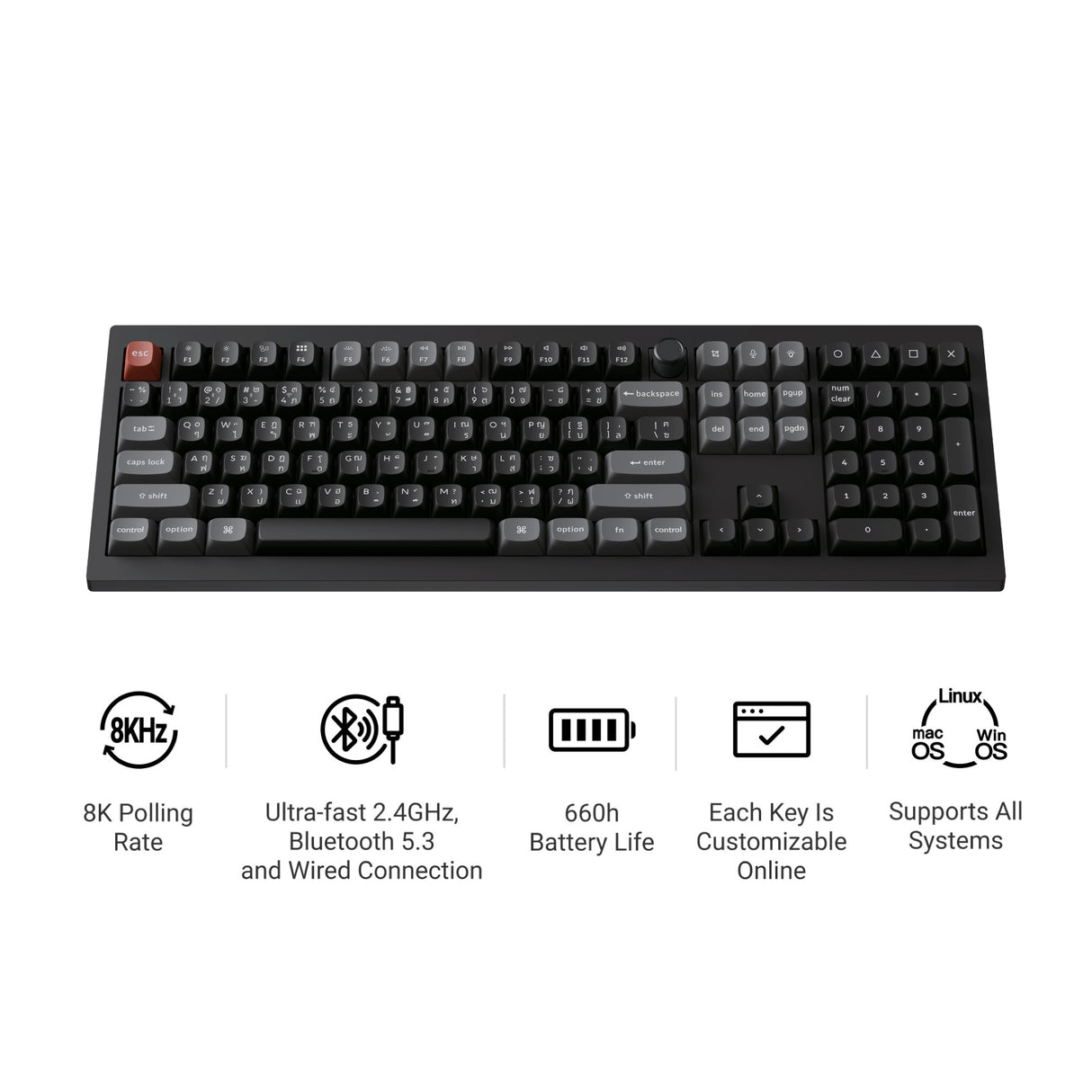 Keychron V6 Ultra 8K Wireless Custom Mechanical Keyboard - Keychron Thailand