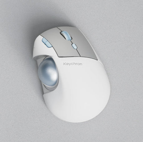Keychron T1 HE Trackball Mouse วางบนโต๊ะ