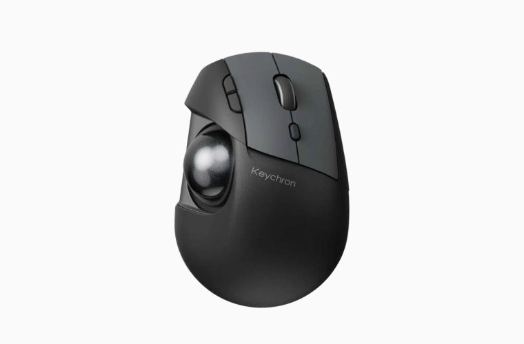 Keychron T1 HE Wireless Trackball Mouse สีดำ มุมด้านหน้า