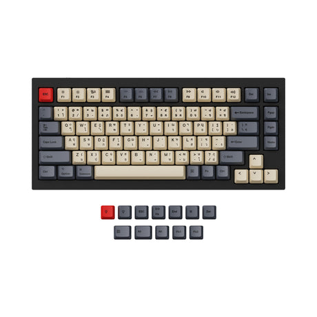 ISO & ANSI Q1 & Q2 & K2 OEM Dye-Sub PBT Keycap Set - Carbon - Keychron