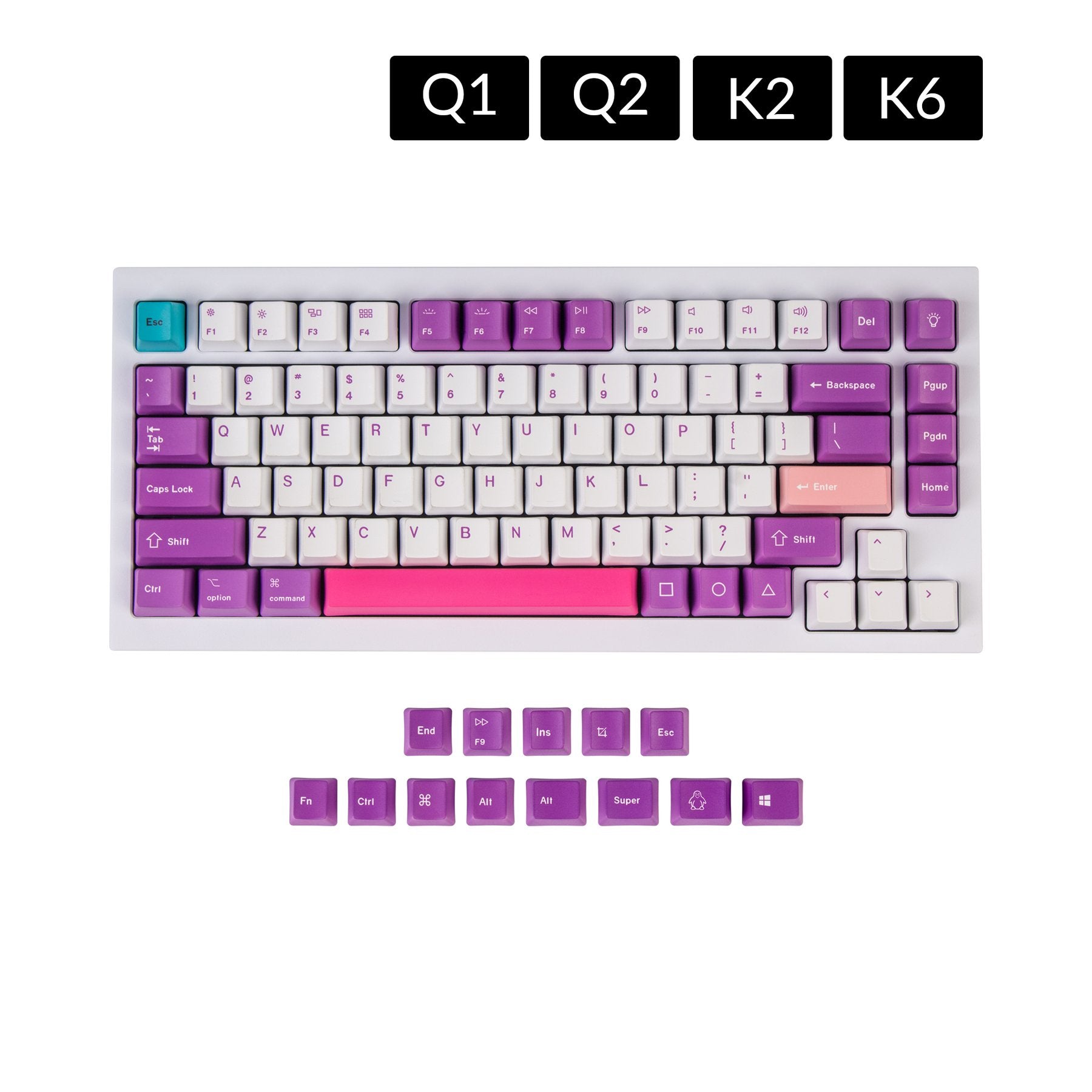 OEM Dye-Sub PBT Keycap Set - Unicorn - Keychron